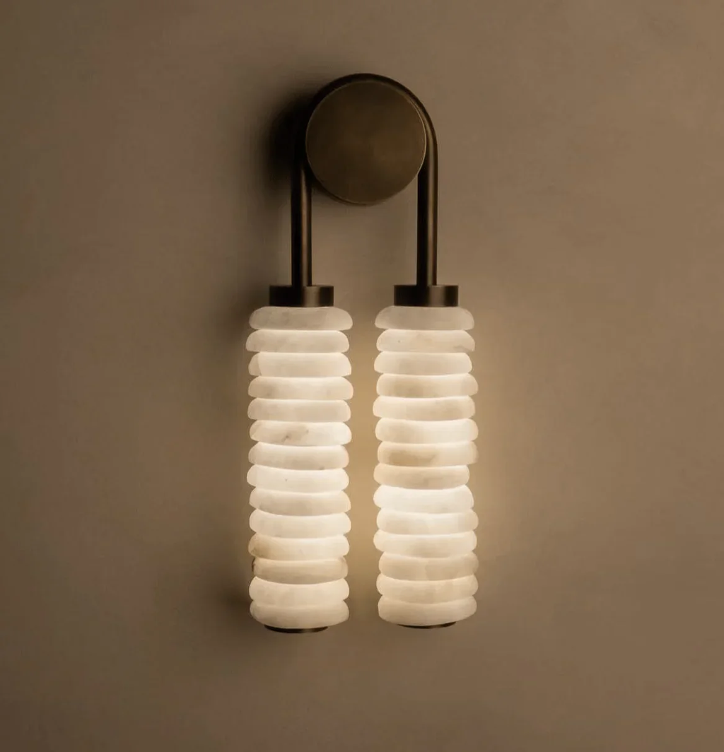 Twin Alabaster Sconce