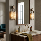 Twin Alabaster Sconce