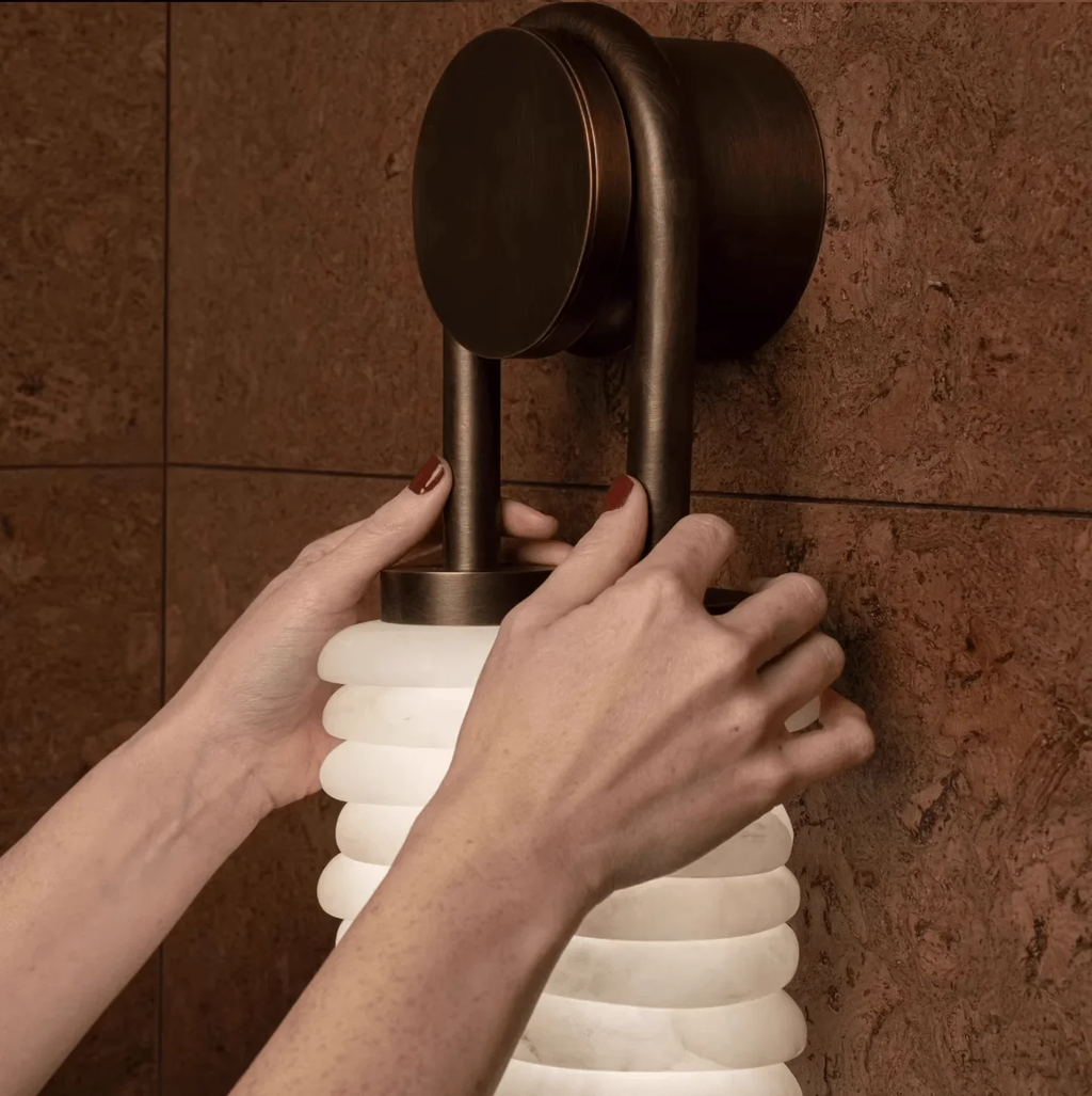 Twin Alabaster Sconce