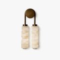 Modern Double-Tube Capiz Shell Wall Sconce Studio Display