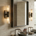 Twist Tapered Alabaster Wall Sconce