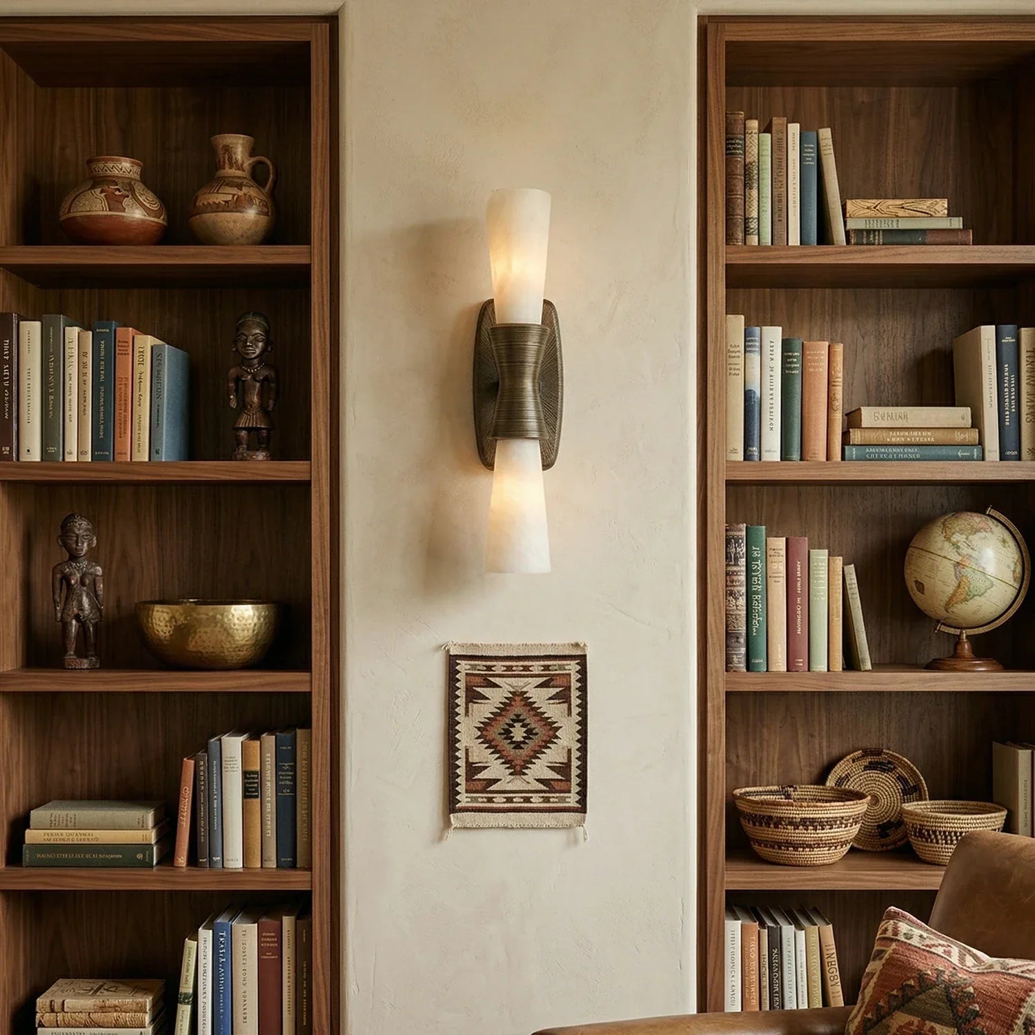 Twist Tapered Alabaster Wall Sconce