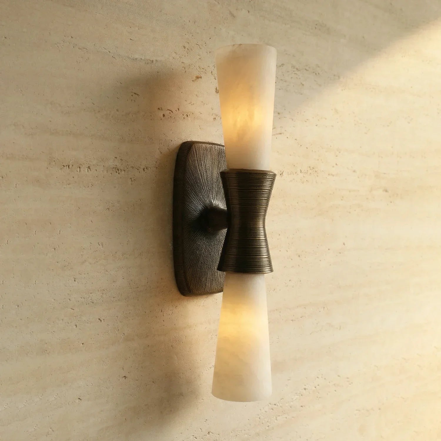 Twist Tapered Alabaster Wall Sconce