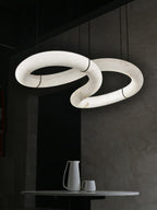 Twisted Ring Alabaster Chandelier
