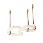 Twisted Ring Alabaster Chandelier