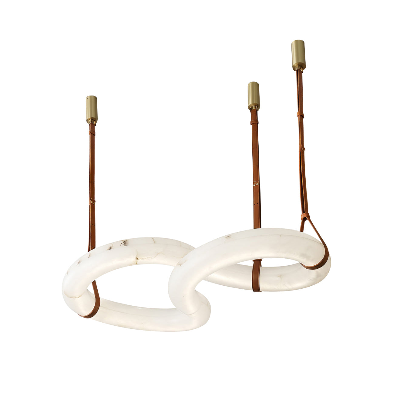 Twisted Ring Alabaster Chandelier