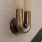 U-Shape Alabaster Arch Wall Sconce