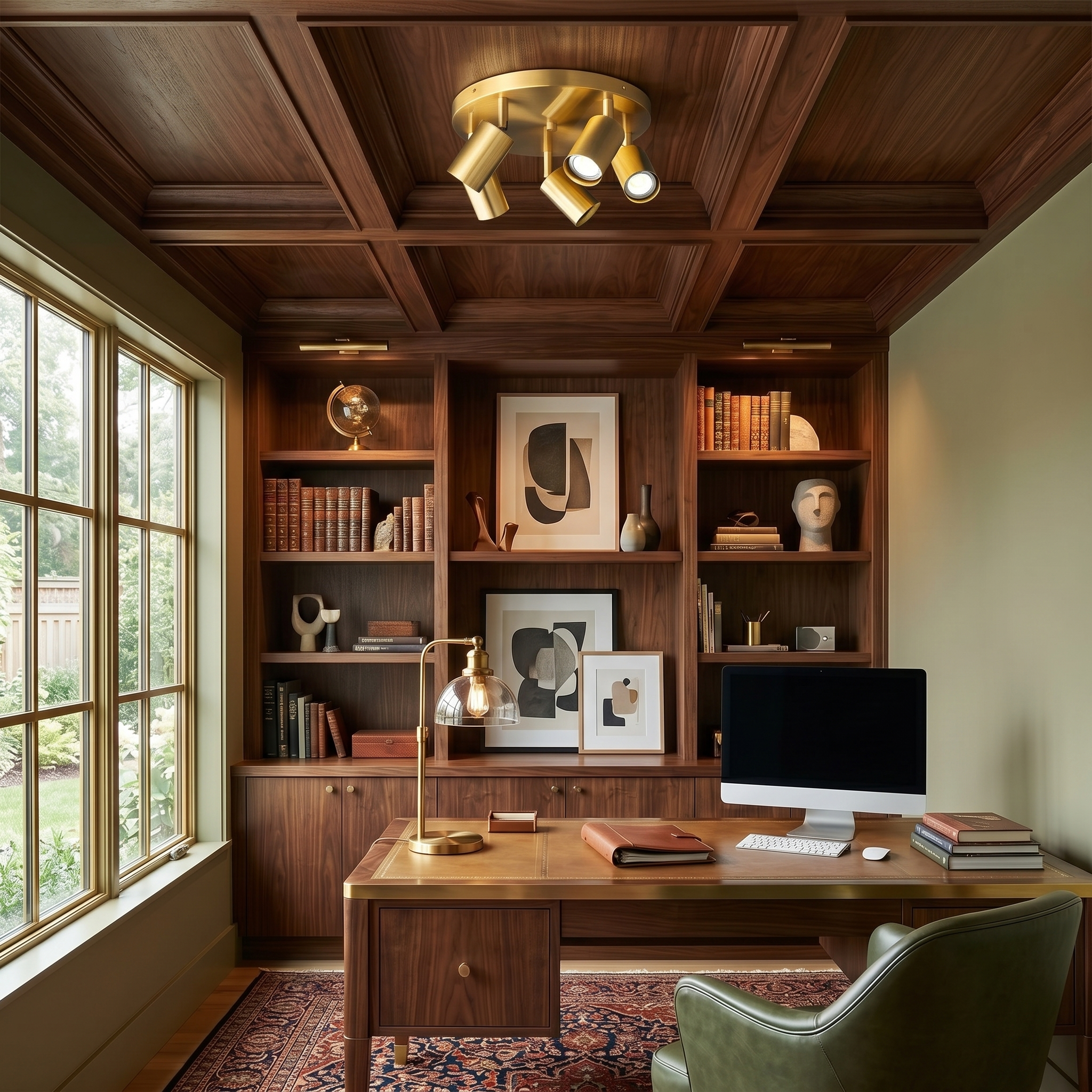 Vance Brass  Directional Flush Mount