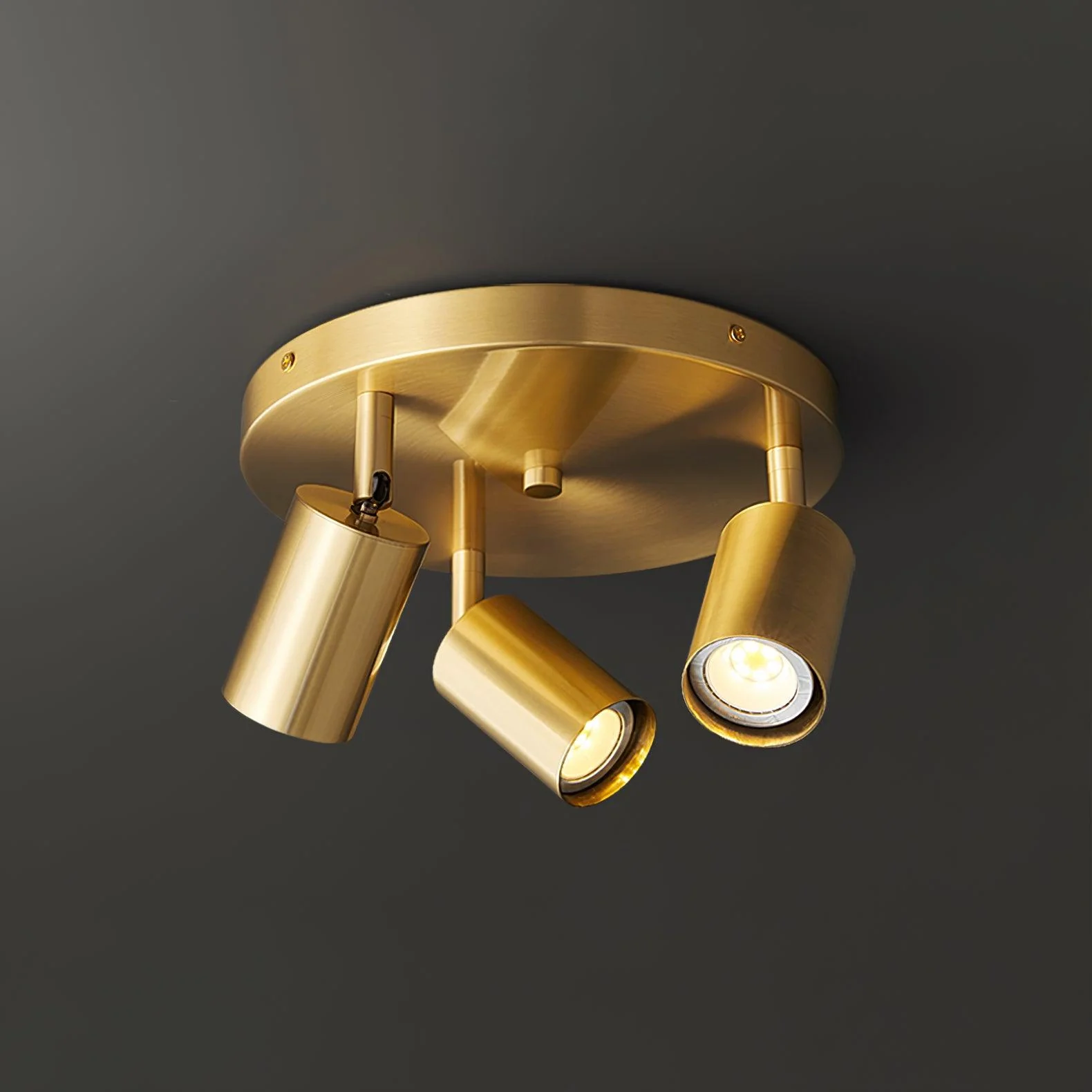 Vance Brass Directional Flush Mount