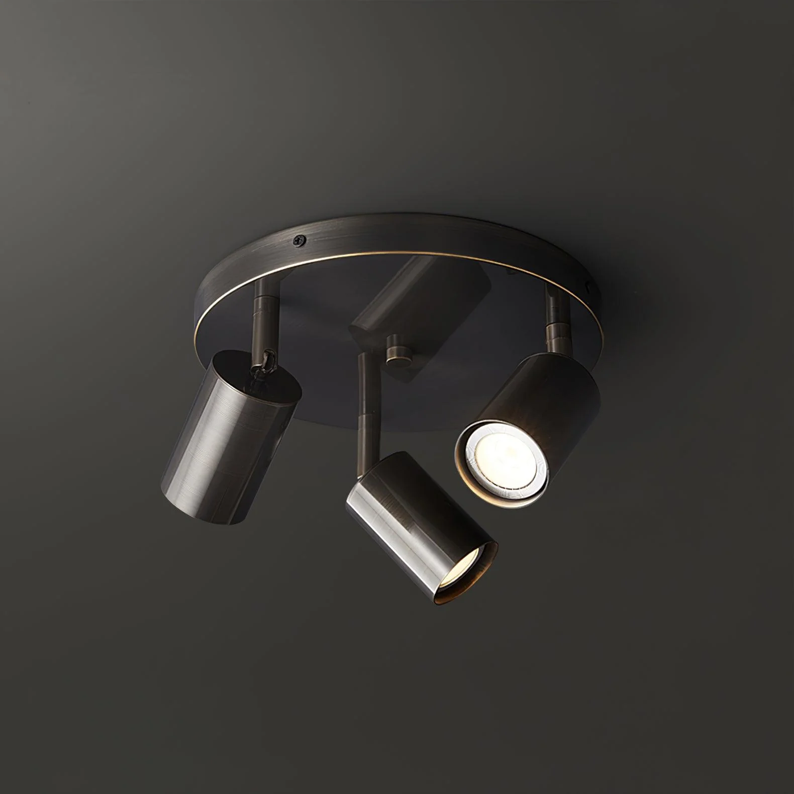Vance Brass Directional Flush Mount