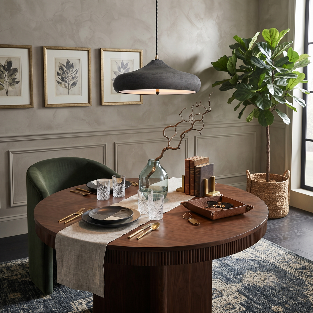 Vector Dark Dome Pendant Light