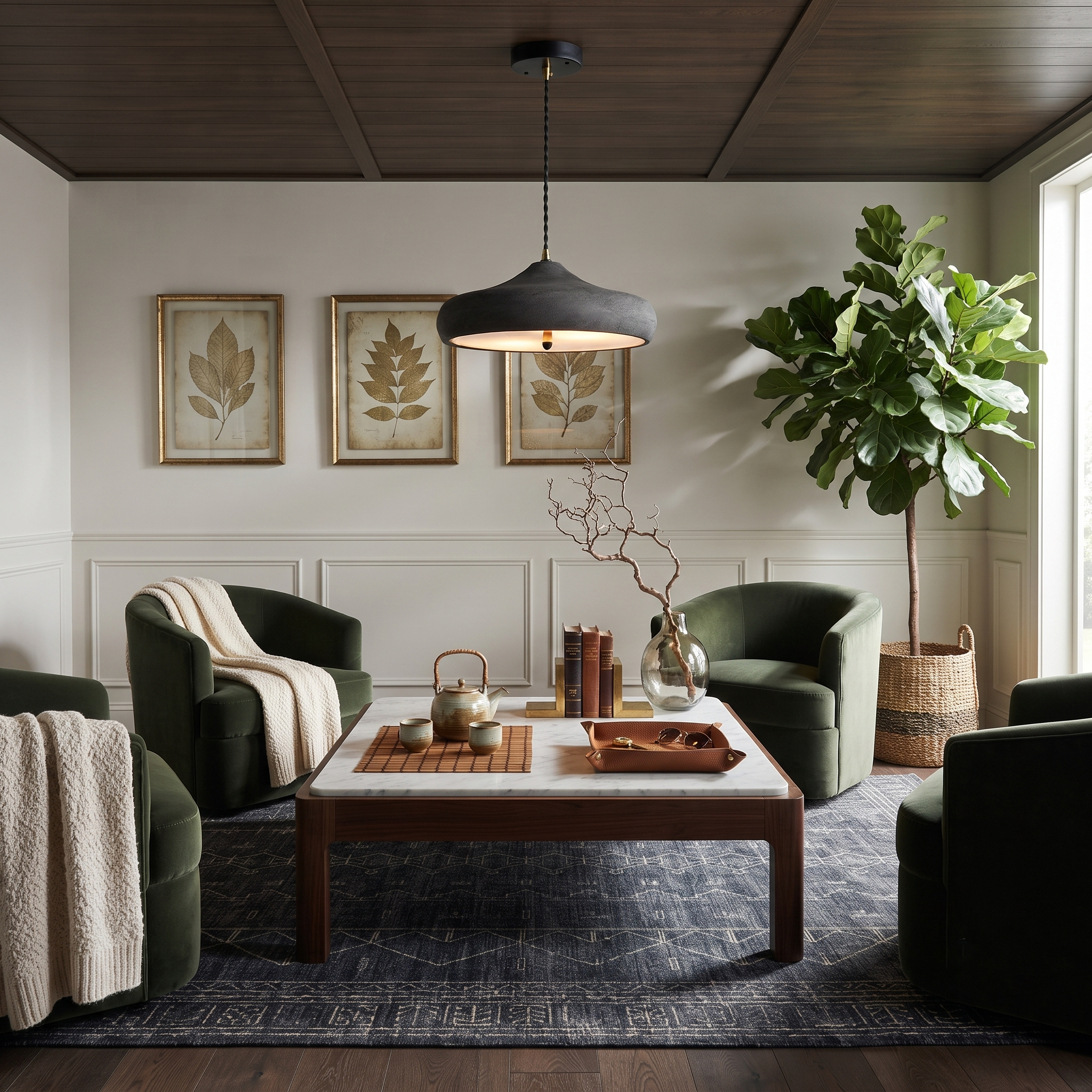 Vector Dark Dome Pendant Light