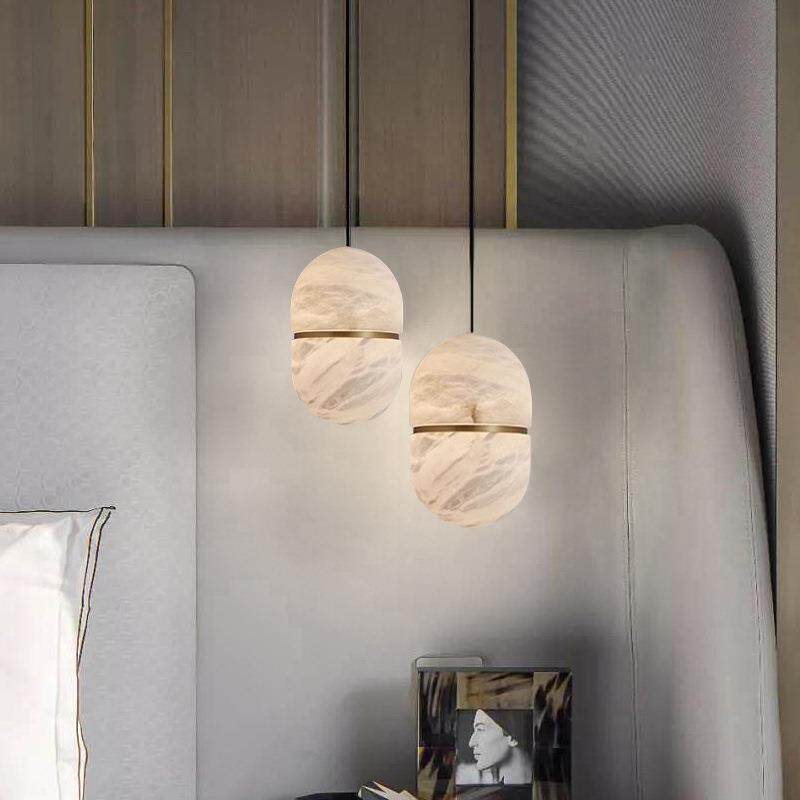 Velo Capsule Alabaster Pendant Lamp