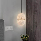 Velo Capsule Alabaster Pendant Lamp