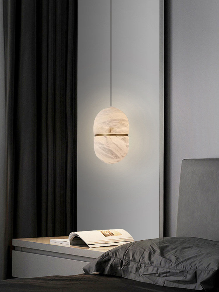 Velo Capsule Alabaster Pendant Lamp