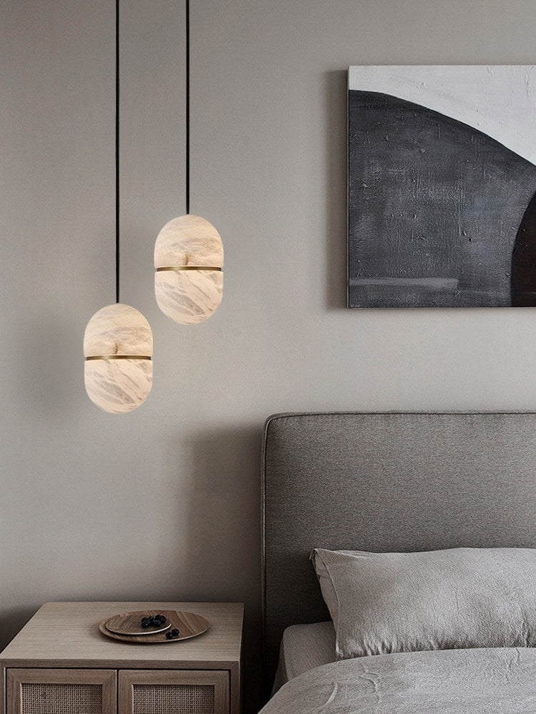 Velo Capsule Alabaster Pendant Lamp