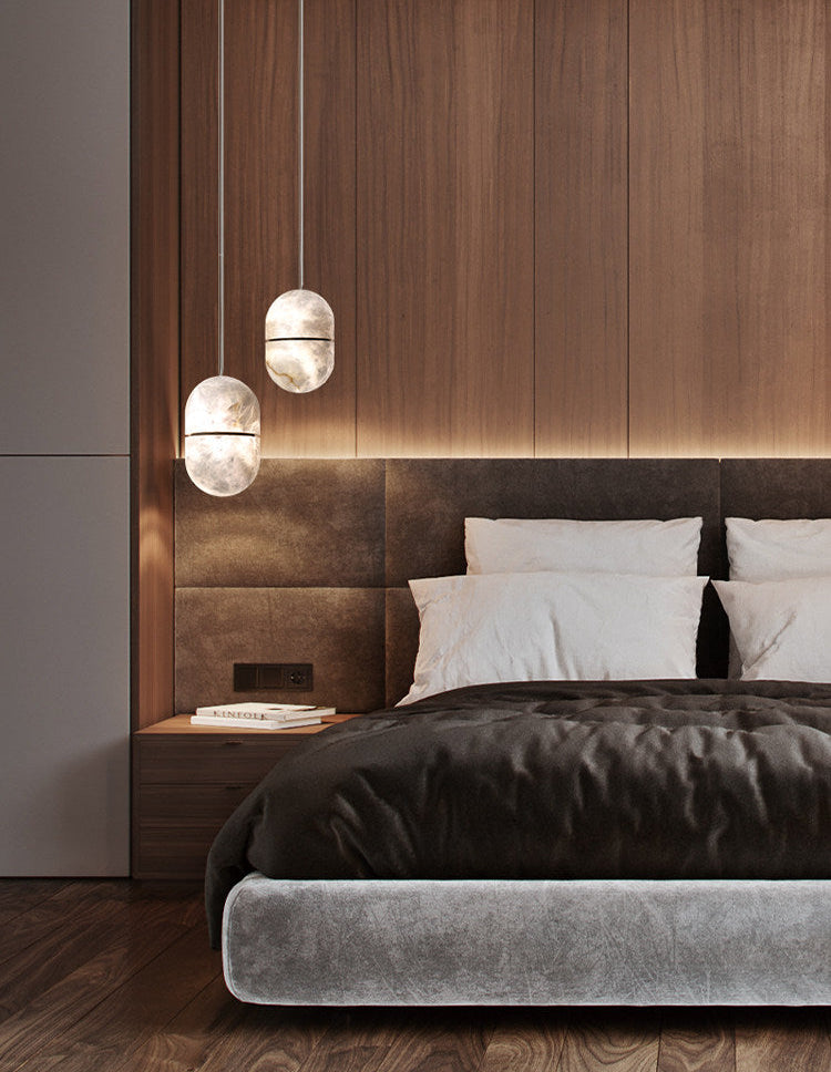 Velo Capsule Alabaster Pendant Lamp