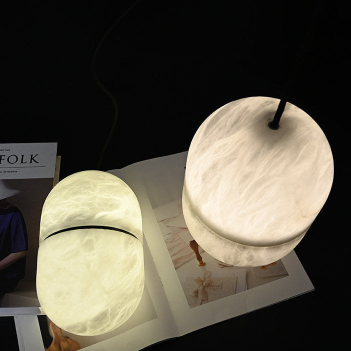 Velo Capsule Alabaster Pendant Lamp