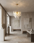 Modern Venetian Striped Chandelier in Hallway Gallery