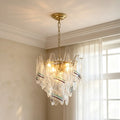 Modern Art Glass Chandelier Near Window Light