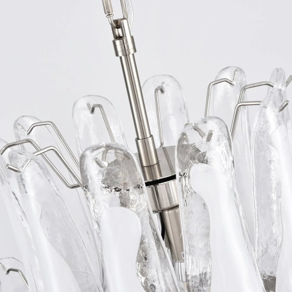 Close Up View of Suspension Rod and Tulip Glass Attachment Details