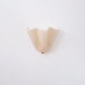 Illuminated Modern Beige Art Glass Wall Sconce Studio Shot