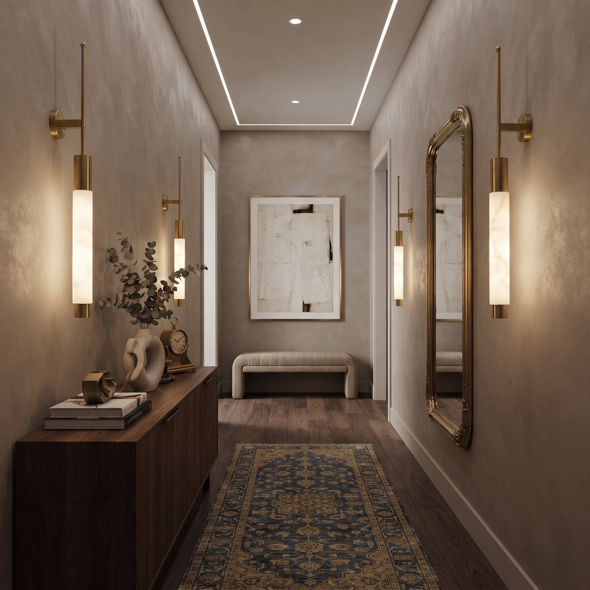 Verita Alabaster Linear Sconce
