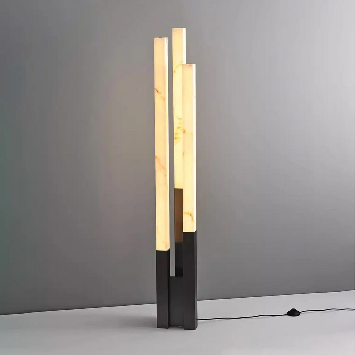 Vertical Alabaster Geometric Floor Lamp