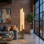 Vertical Alabaster Geometric Floor Lamp