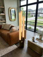 Vertical Alabaster Geometric Floor Lamp
