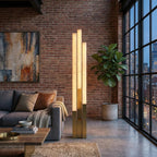 Vertical Alabaster Geometric Floor Lamp