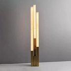 Vertical Alabaster Geometric Floor Lamp