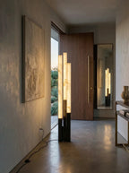 Vertical Alabaster Geometric Floor Lamp