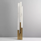 Vertical Alabaster Geometric Floor Lamp