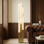 Vertical Alabaster Geometric Floor Lamp