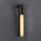 Vertical Ring Handle Alabaster Wall Lamp