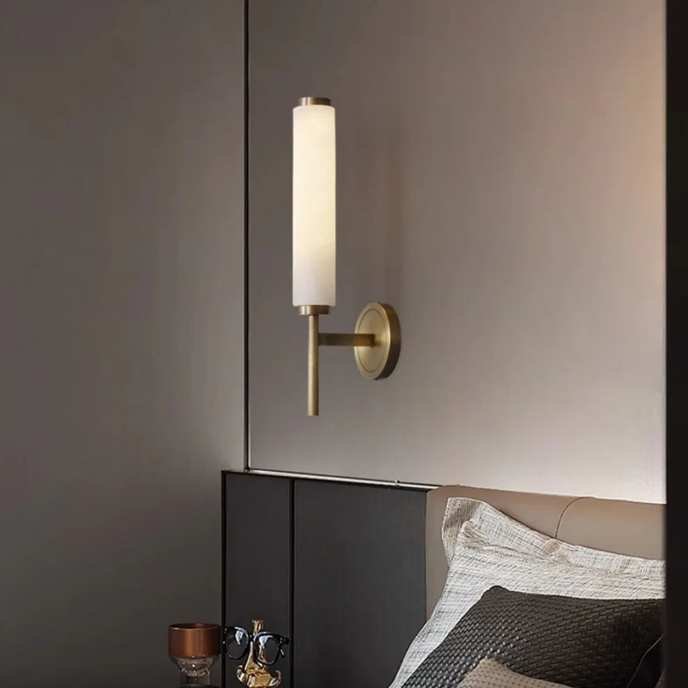 Vertical Alabaster Wall Lamp