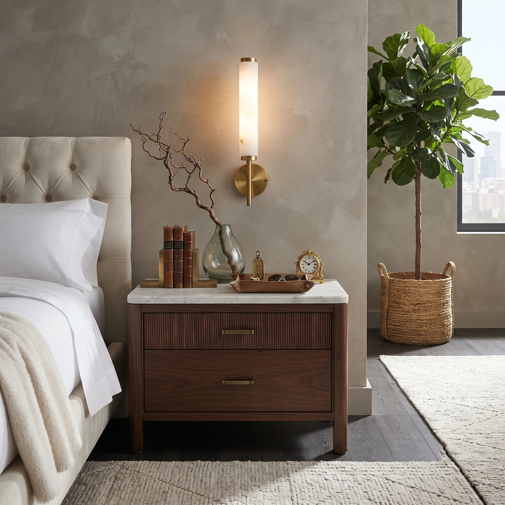 Vertical Alabaster Wall Lamp