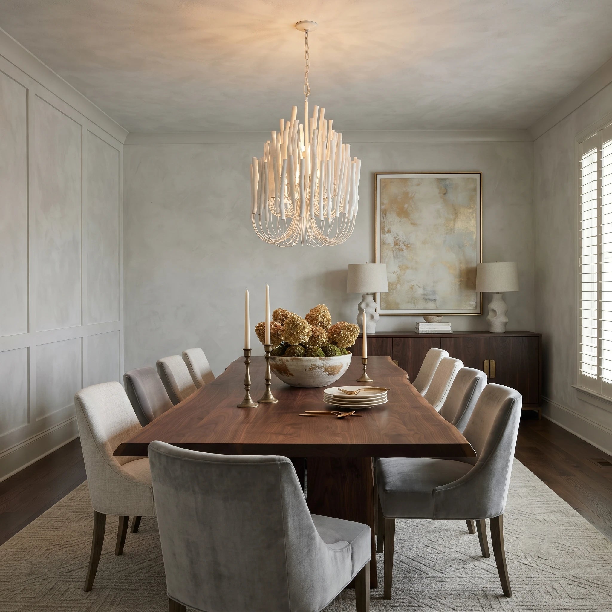 Vertical Coral Cluster Chandelier