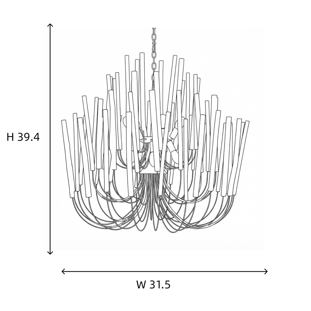 Vertical Coral Cluster Chandelier