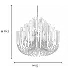 Vertical Coral Cluster Chandelier