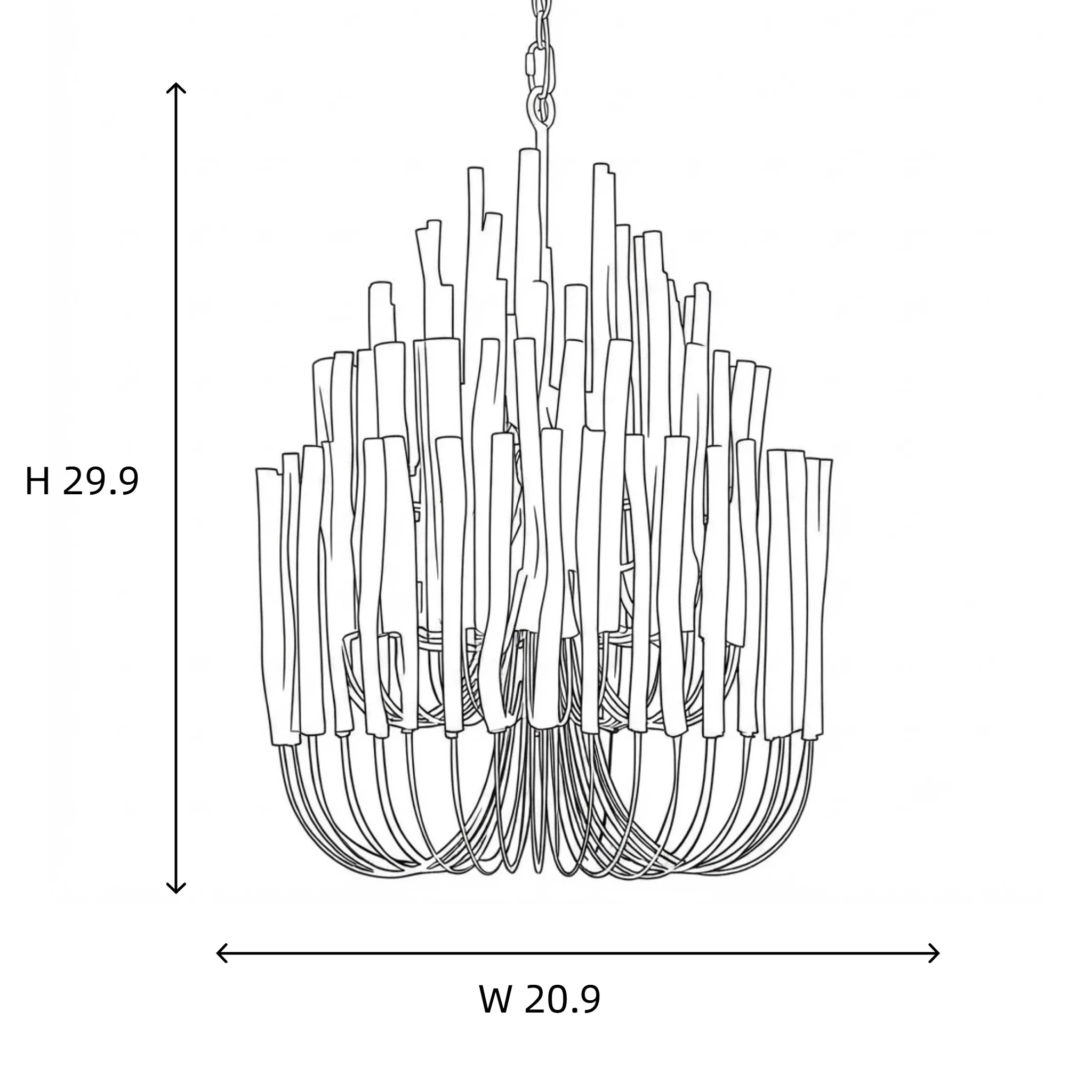 Vertical Coral Cluster Chandelier