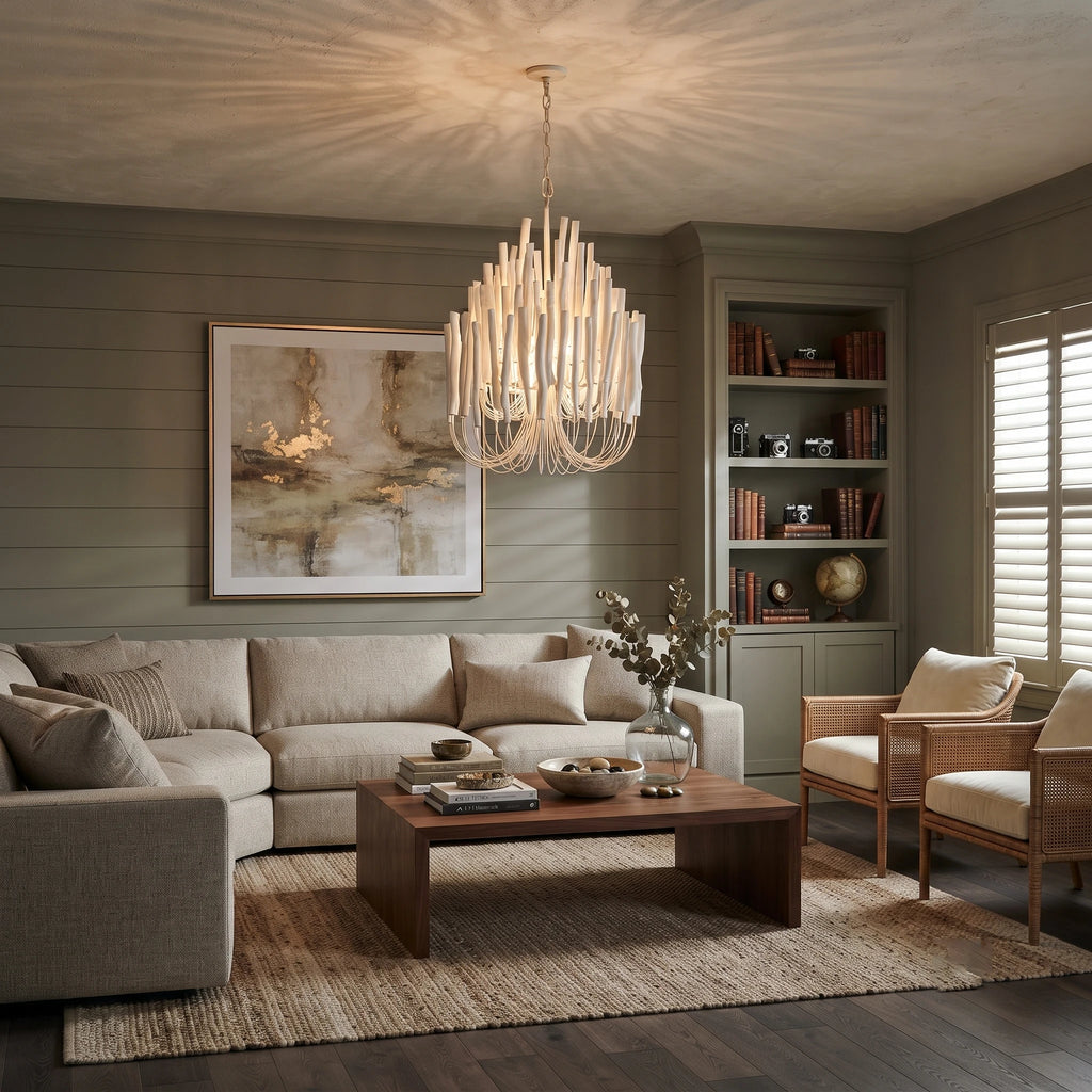 Vertical Coral Cluster Chandelier