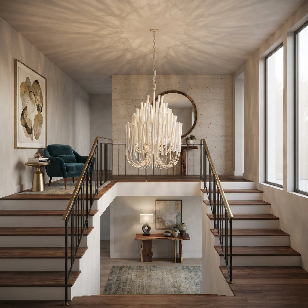 Vertical Coral Cluster Chandelier