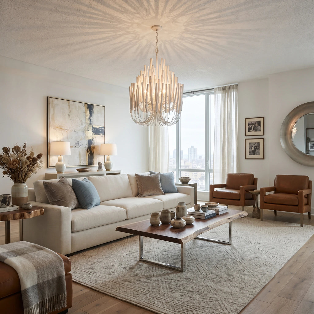 Vertical Coral Cluster Chandelier