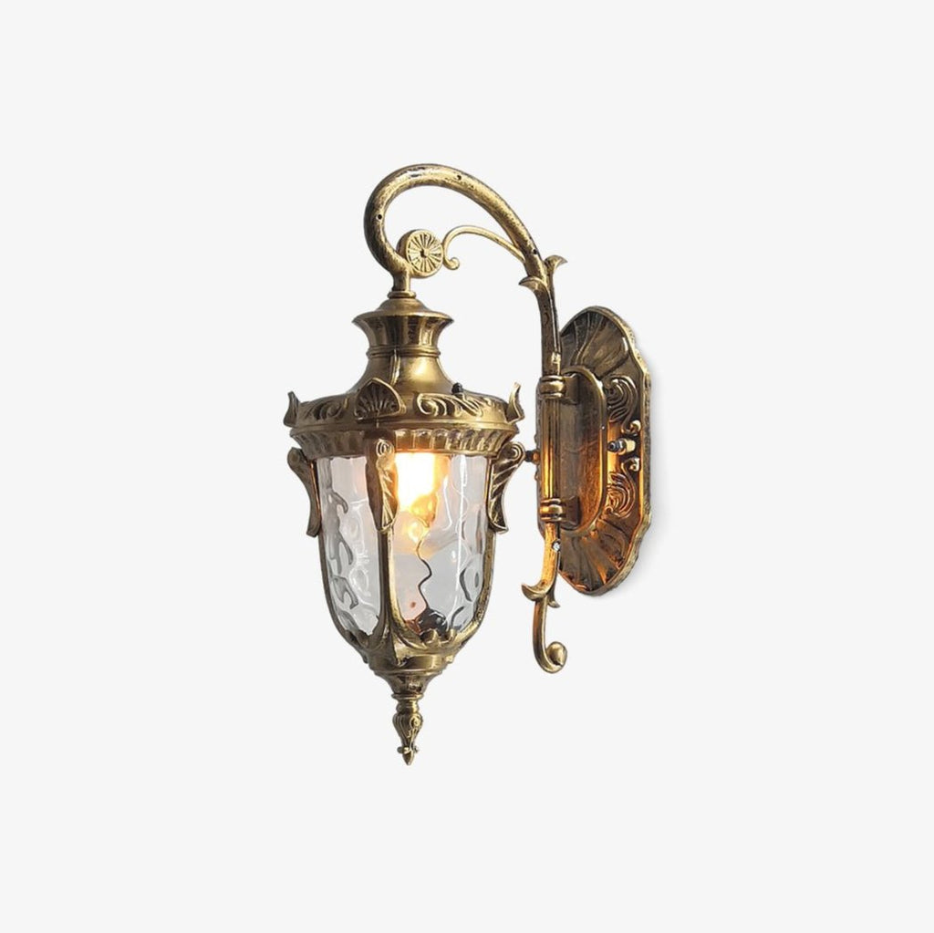 Vintage Aluminum Lantern Sconce