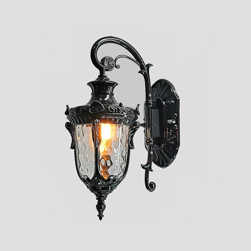 Vintage Aluminum Lantern Sconce