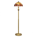 Vintage Amberwood Mosaic Floor Lamp