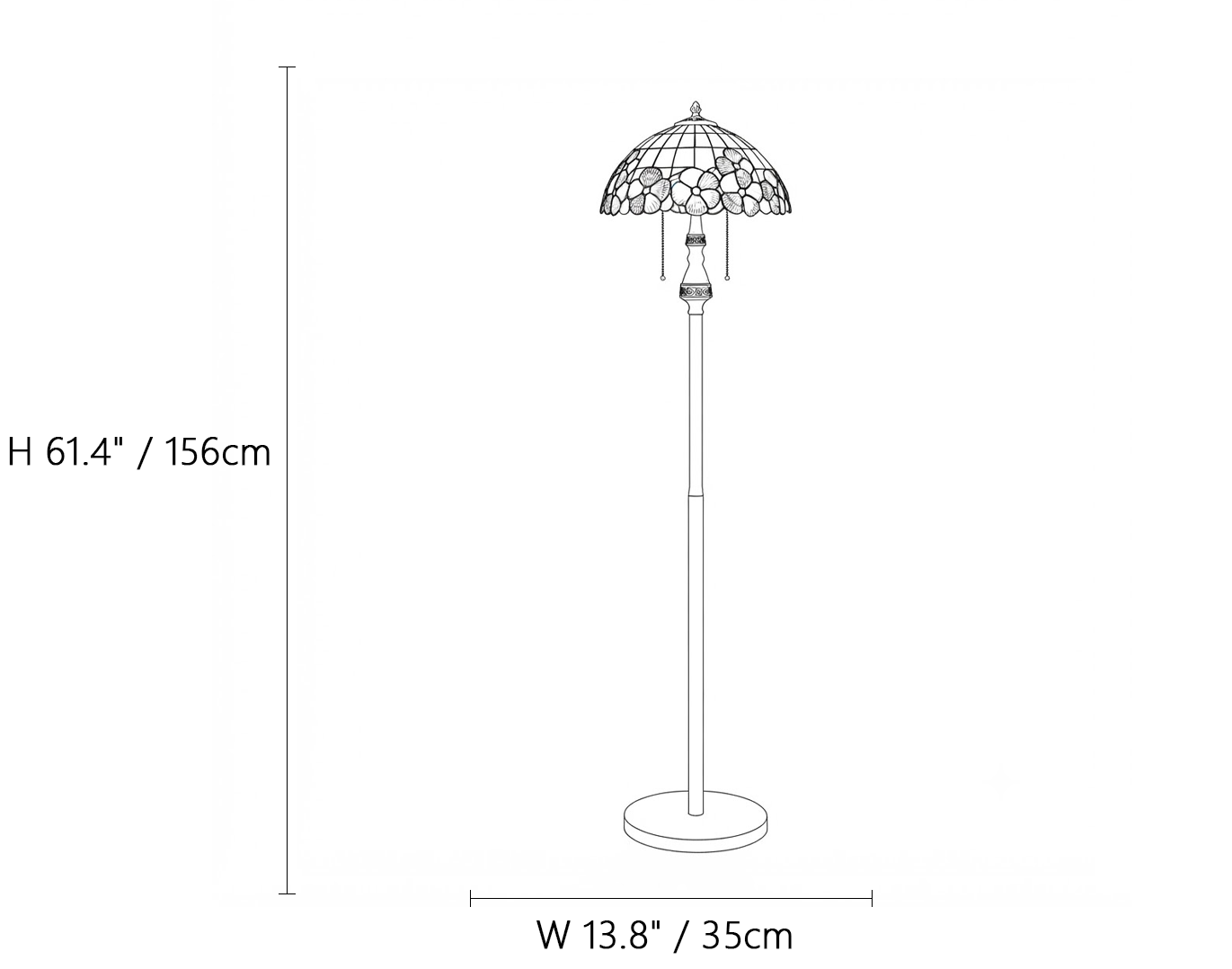 Vintage Amberwood Mosaic Floor Lamp