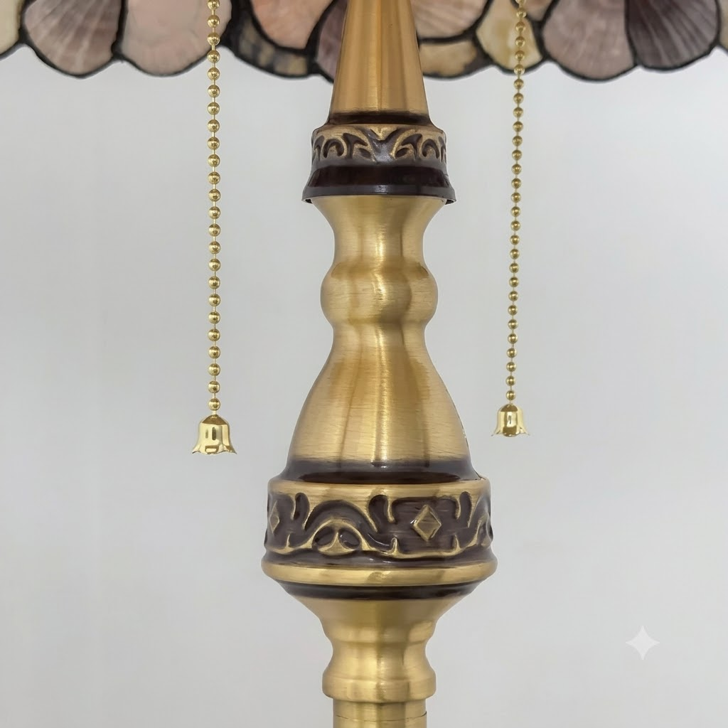 Vintage Amberwood Mosaic Floor Lamp